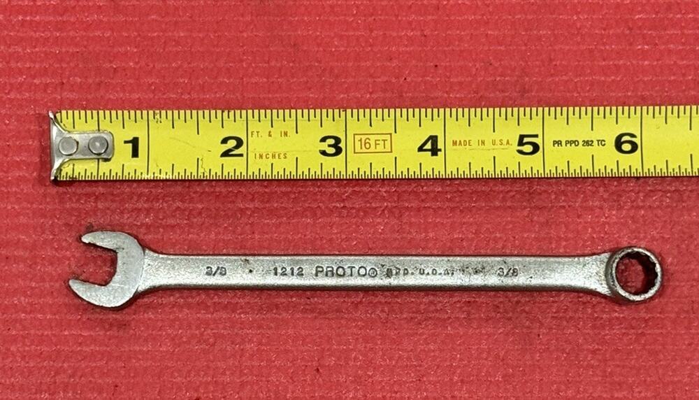 PROTO Professional Tools 1212, SAE 3/8" Combination Wrench 12PT Made in USA